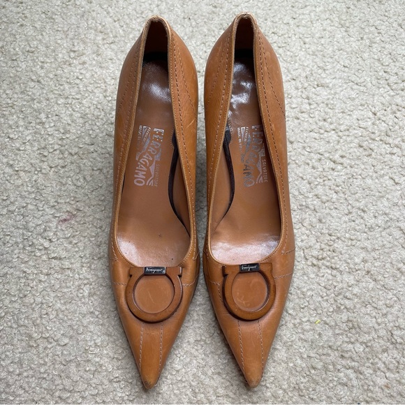 Salvatore Ferragamo Shoes - Salvatore Ferragamo Womens Leather Heels